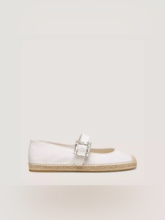 Stuart Weitzman Shoes - NIB STUART WEITZMAN The June Espadrille-Flat White Suede $495 MSRP